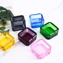 Glass Ashtray, Ashtray Small, Exquisite Square Fashion Ashtray, Hotel Room Ash Box for hotels