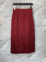 Skirts 2023 Women Fashion Sexy Casual High Waist Hip Slim Fit Dark Pattern Hem Split Skirt 1208