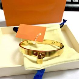 Lock Bangle bracelet inside perimeter 17cm charm bracelets gold Colour party Holiday gift ZG1180237b