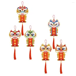 Garden Decorations 6 Pcs Fringe Traditional Chinese Decor Year Decoration Spring Festival Ornament Hanging Decors Pendants