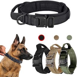 Dog Collars Leashes Dog Tactical Collar Harnesses Military Nylon Bungee Leash Training Supplies For Medium Large Dogs Pet Accessories 231216