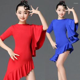 Stage Wear Girls Latin Dress Jazz Clothing Children's Modern Dance Hall Party