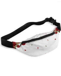 Waist Bags Valentine'S Day Rose Flower For Women Man Travel Shoulder Crossbody Chest Waterproof Fanny Pack