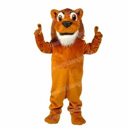 Halloween Cute Brown Lion Mascot Costumes High Quality Cartoon Theme Character Carnival Adults Size Outfit Christmas Party Outfit Suit For Men Women