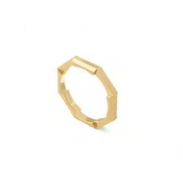 2022 New Hexagonal ring octagonal index finger around light luxury stripe engraved ring240v