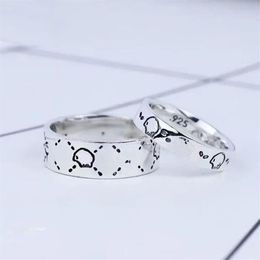 Women Designer Ring For Man Fashion Skull Letter G Fine Silver Luxury Rings with Box Jewellery sapeee249S