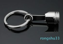 Ring Fashion Metal Holder Metal Piston Car Keychain Keyfob Engine Fob Key Chain Ring keyring