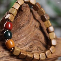 Strand Guajacwood Wooden Bracelet Women's Antique Candy Heart