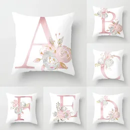 Pillow 26 Letters Cover English Alphabet Throw Case Home Decorative Pillowcase Letter