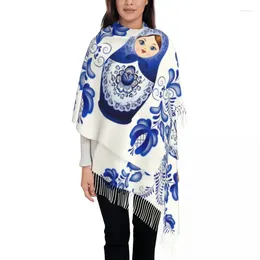 Ethnic Clothing Customized Printed Matryoshka Doll Russia Scarf Men Women Winter Fall Warm Scarves Russian Folk Art Shawl Wrap