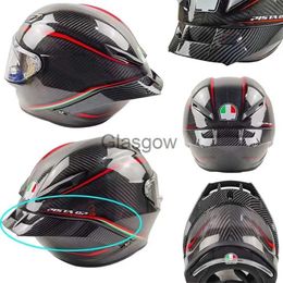 Helmets Motorcycle Helmets For AGV Pista GP RR Corsa R 70th Anniversary Carbon Fiber Appearance Look Motorcycle Rear Trim Helmet Spoiler x