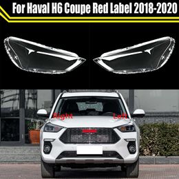 Transparent Headlight Glass Shell Lamp Auto Shade Headlamp Lens Cover for Great Wall Haval H6 Coupe Red Label 2018 2019 2020