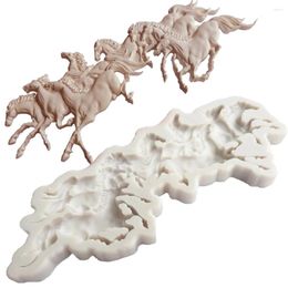 Baking Moulds Run Horse Shape Fondant Cake Silicone Mold Cookie Ice Cream Molds Biscuits Candy Chocolate Mould Decoration Tools