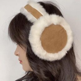 Berets Suede Plush Earmuffs Cute Ear Cap Folding Winter Windproof Warmers Foldable Cover Student