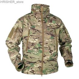 Tactical Jackets Winter Military Fleece Jacket Men Soft shell Tactical Waterproof Army Camouflage Coat Airsoft Clothing Multicam WindbreakersL231218