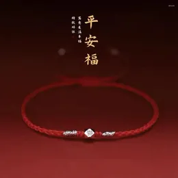 Charm Bracelets Handmade Irregular Beads Tibetan Bracelet For Women Men Chinese Feng Shui Lucky Red String Adjustable Rope Chain Couple