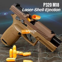P320 Blowback Laser Shell Ejection Toy Gun Model Pistol Launcher Blaster Shooting Toy For Adults Kids Boys Birthday Gifts Best quality