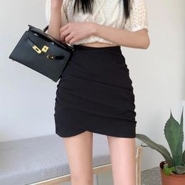 Dresses Fashion Women's Irregular Skirts Summer High Waist Sexy Ruched Bodycon Mini Skirt Office Lady Pencil Skirts 2022 New Clothes