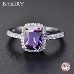 Fine Engagement Ruby 925 Sterling Silver Rings Amethyst Gemstone Ring Silver Emerald Blue Sapphire New For Women12504