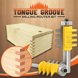 8 Shank Rail Reversible Finger Joint Glue Router Bit Cone Tenon Woodwork Cutter Power Tools Wood Router Cutter218y