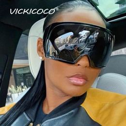 Sunglasses Vintage Oversized Punk Y2K Women Men Designer Goggle Sun Glasses Female One Piece Shades Eyewear