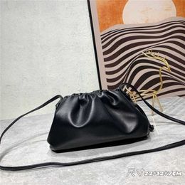 Luxury BottegaaVeneta Bags Pouchs Genuine Leather 7a French Handbag Fashion Simple One Underarm Handbag Luxury Leather PleatedQQ