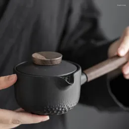 Teaware Sets Japanese Ceramic Teapot Side Handle Tea Pot Household Handmade Filter Kettle Ceremony Drinkware Supplies Gift 225ml