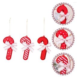 Decorative Figurines 3 Pcs Christmas Ornaments Trees Decorations Hanging Decors Cloth Xmas Fabric Pendants Crutch