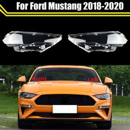 for Ford Mustang 2018 2019 2020 Front Headlamps Transparent Lampshades Lamp Shell Masks Headlight Glass Lens Cover Light Caps