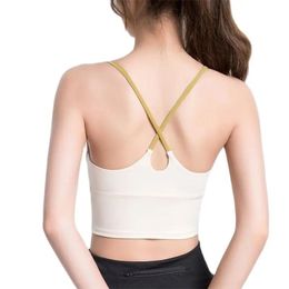 set Halter Sports Bra Sexy Yoga Bras Women Tank Top Crop Athletic Vest Push Up Underwear BH Sportswear Wire Free Jogging Gym Shirts