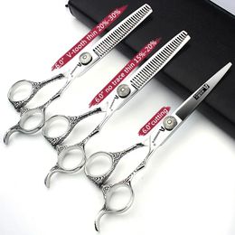 Blends Flat Cut Teeth Scissors Hairdressing Shop Scissors Set Professional Hairdressing Scissors 6inch Thinning Scissors Combination