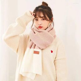 Scarves Couple Scarf Winter Extended Woollen Knitted Women's Thickened Warm Imitation Cashmere Versatile Neck