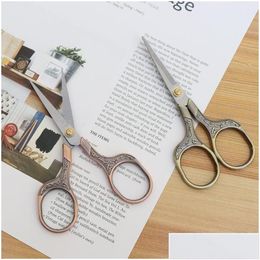 Office Scissors Wholesale Stainless Steel Vintage Sewing Fabric Cutter Embroidery Tailor Scissor Thread Tools For Shears 100 Drop De Dhlcz