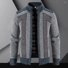 Men's Jackets Chic Winter Jacket Cardigan Knit Soft Elastic Thermal Men Coat Thicken