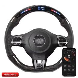 LED Display Steering Wheel Fit for VW MK6 Real Carbon Fibre