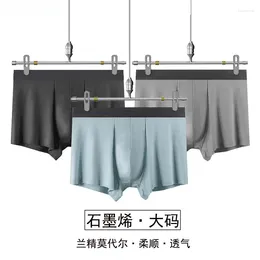 Underpants High Quality Graphene Breathable Underwear Made Of Modal Material Flat Angle Pants Oversized Sports Men's Four Cornered