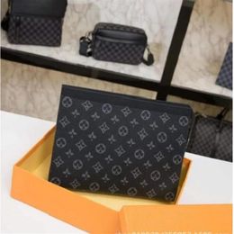 Designer Clutch Bags Wallet letter flower Coffee Black lattice mens bags women wallets Cosmetic bag zipper Handbags purses282r