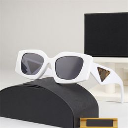 Luxury sunglasses designer womens mens glasses oversized frame UV proof triangle letter classical lunette de soleil brown white pink designer sunglasses ga069