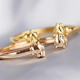 925 Sterling Silver Jewellery Leopard Double Panther Head Bangle Wedding Jewellery Gold Color259n