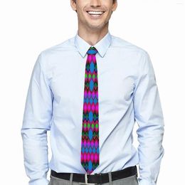 Bow Ties Diamond Dashiki Tie Retro Print Custom Neck Kawaii Funny Collar For Men Leisure Necktie Accessories