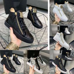 2023 Casual shoes Real leather luxury Sneakers men shoes chaussures de designer Giuseppes zonottis Loafers martin Frankie The odile grain diamond