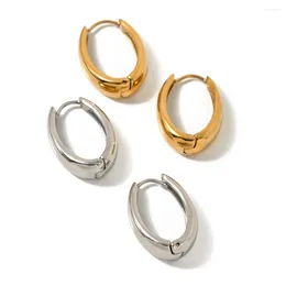 Hoop Earrings Youthway Classic Oval Stainless Steel Minimalist Hypoallergenic Jewellery Gift For Women