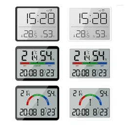 Wall Clocks Modern Digital Clock Battery Powered Quiet Alarm Display For Living Room Kitchen Easy To Instal