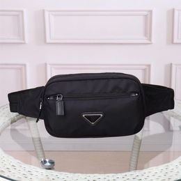 Nylon Waist Bag Parachute Material Bumbag Black Casual Chest Bag Men Women Unisex Light Weight Daily Use Purses279c