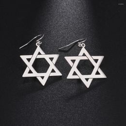 Hoop Earrings Star Of David For Women Hollow Hexagram Drop Mother's Day Anniversary Jewellery Party Gifts