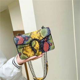 Evening Bag s Bag 2023 Chain Crossbody One Shoulder Small Square Cute Fashion Colourful Pattern Backpack 231218