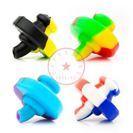 Latest Colorful Silicone UFO Style Bubble Directional Carb Cap Filter Hat Nails Dabber Bongs Oil Rigs Smoking Waterpipe Handmade Bong Quartz Bowl Holder DHL