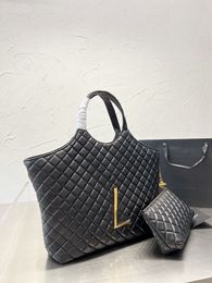 Designer Bag Tote Bag Large Handbag Luxury Genuine Leather Shopping Bag with Chain Coin Wallet Diamond Lattice Quilted Large Capacity Composite Bag