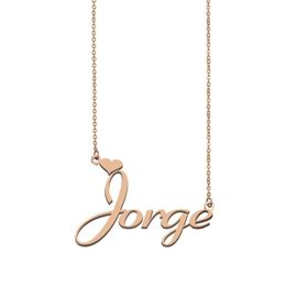 Jorge Name Necklace Custom Name Necklace for Women Girls Friends Birthday Wedding Christmas Mother Days Gift268p