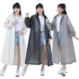 Raincoats 2023 Waterproof Raincoat Reuseable EVA Thickened Rain Poncho Unisex Transparent Clear Rainwear Suit For Outdoor Travel Camping